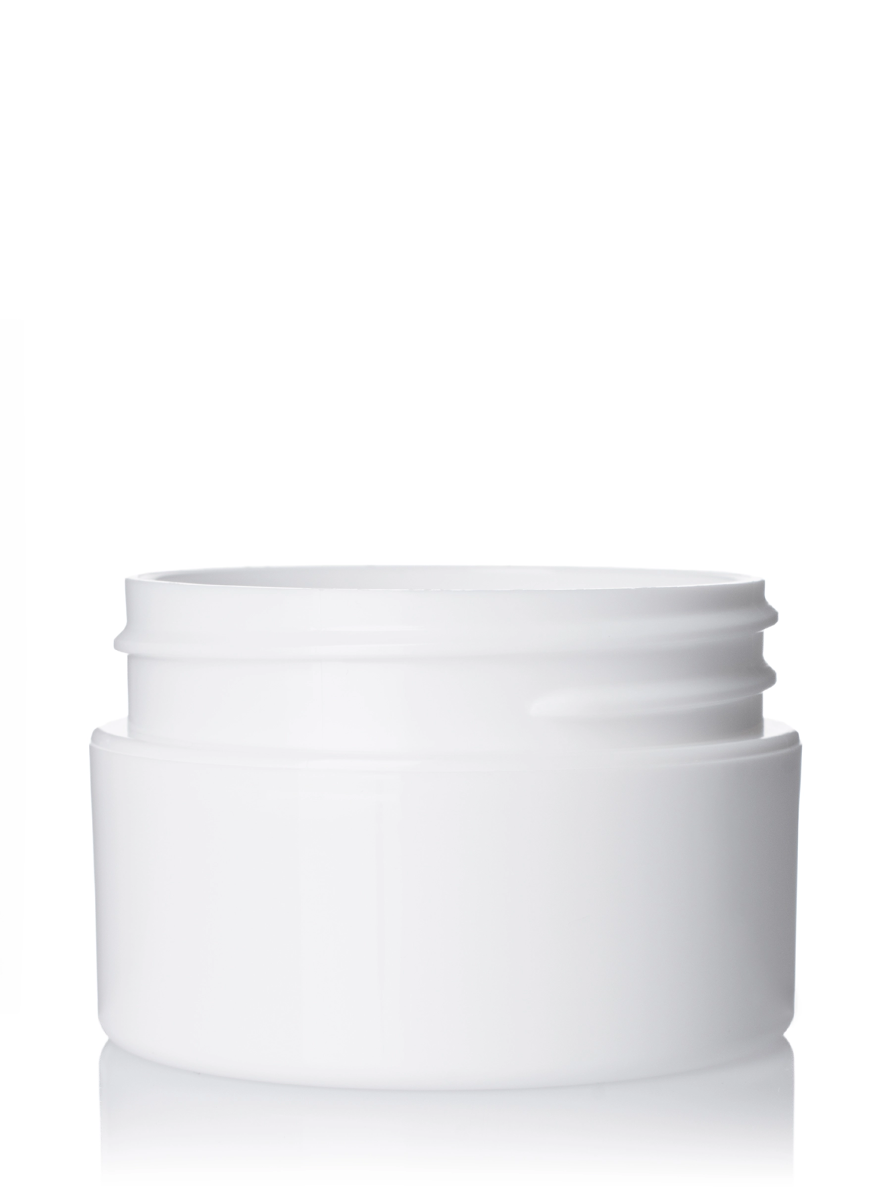 1/2 oz White PP Plastic Double Wall Straight Base Jar – J633WH