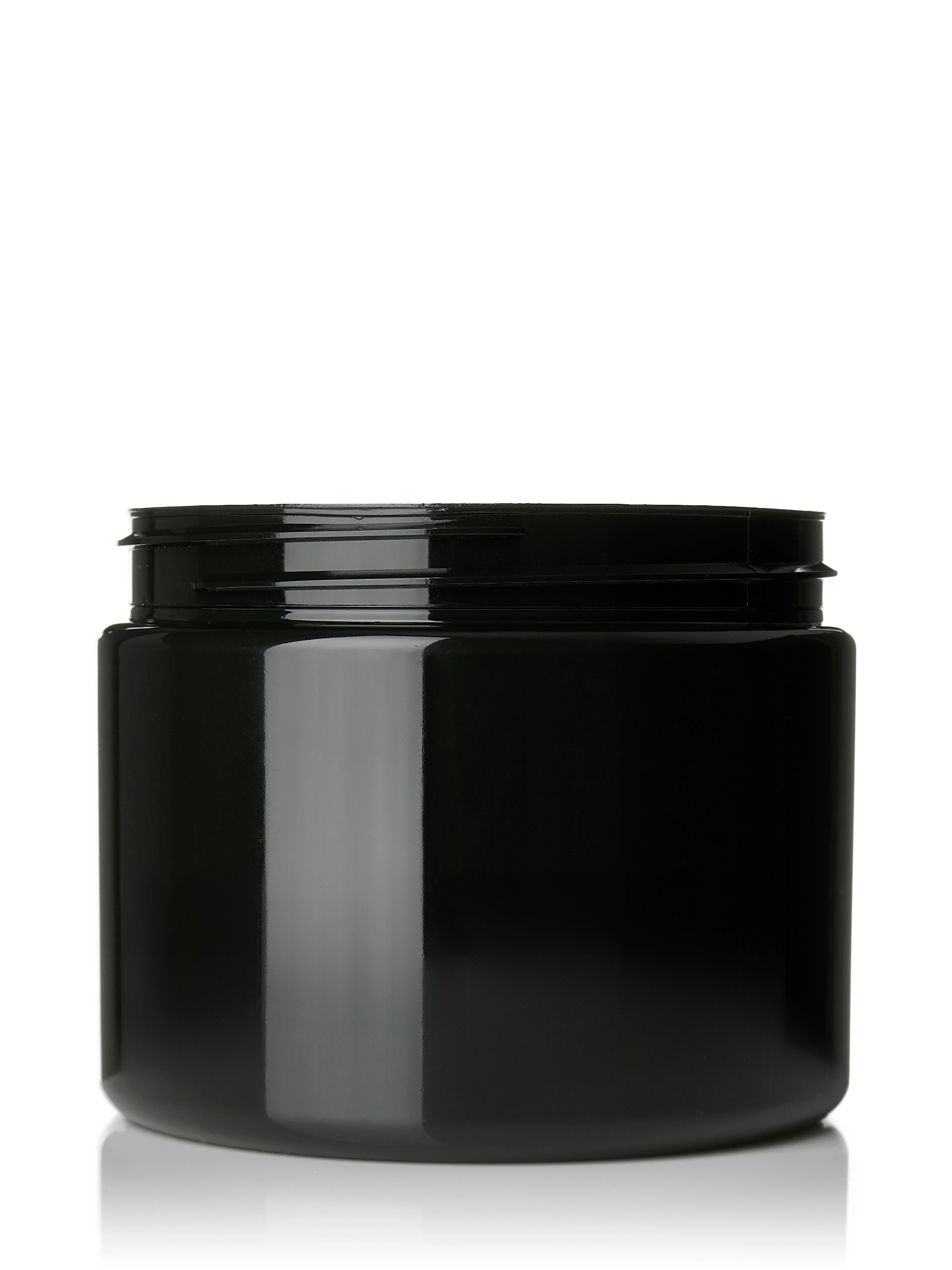 6 oz Black PET Plastic Single Wall Jar – J677BK