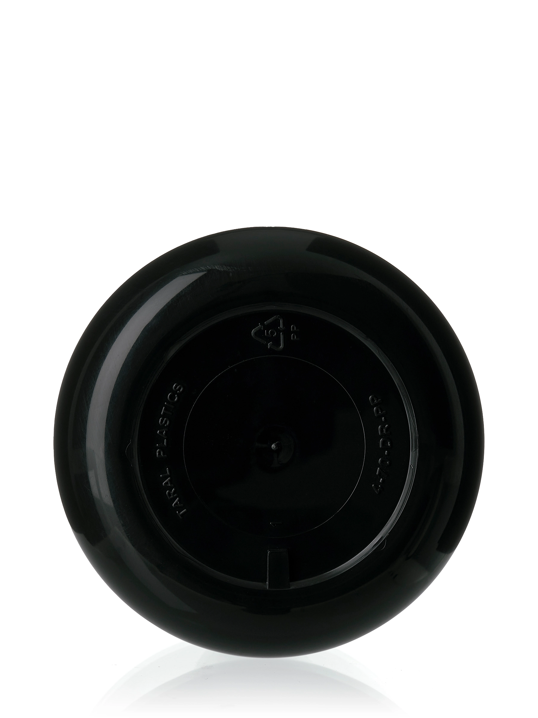 4 oz Black PP Plastic Double Wall Round Base Jar – J722BK