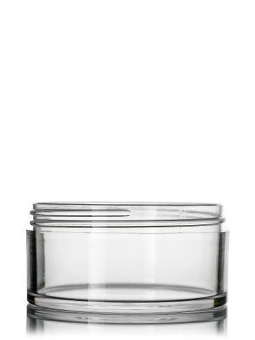 10 oz clear PET single wall jar with 100-400 neck finish