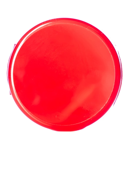 Red PP Plastic 38-400 Ribbed Skirt Hinged Flip Top Dispensing Cap – L001R