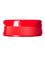 Red PP plastic 38-400 ribbed skirt hinged flip top dispensing cap with unprinted pressure sensitive (PS) liner (0.25 inch orifice)