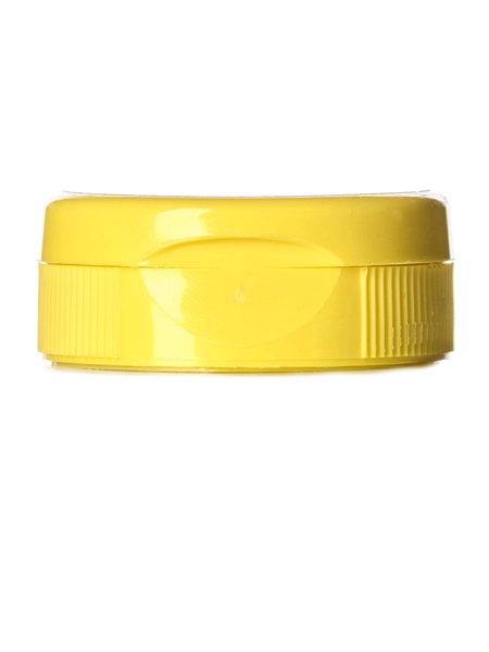 Yellow PP Plastic 38-400 Ribbed Skirt Hinged Flip Top Dispensing Cap – L001Y