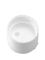 White PP plastic 28-410 smooth skirt hinged flip top dispensing lid unlined (.250 inch orifice)