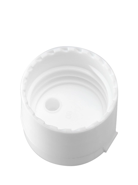 White PP Plastic 28-410 Smooth Skirt Hinged Flip Top Dispensing Lid Unlined – L002W