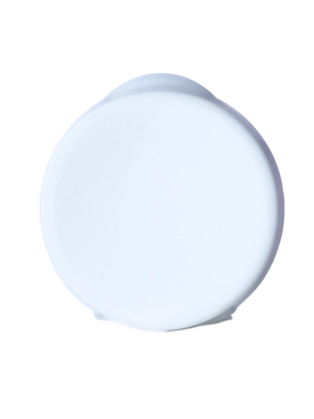 White PP Plastic 24-410 Ribbed Skirt Unlined Hinged Flip Top Snap Dispensing Lid – L007