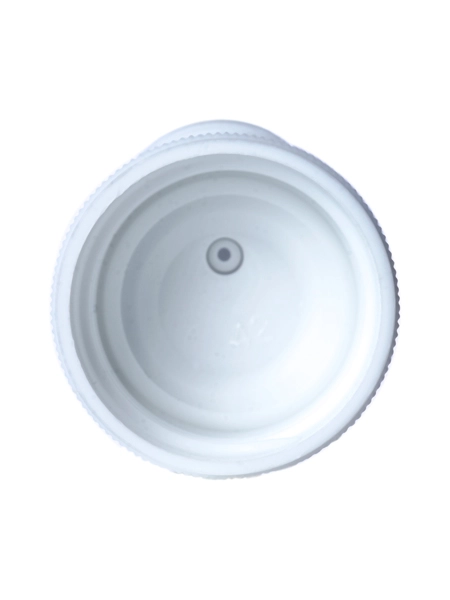 White PP Plastic 24-410 Ribbed Skirt Unlined Hinged Flip Top Snap Dispensing Lid – L007