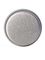 Silver metal 24-410 lid with foam liner