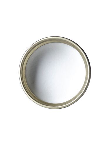 White metal 33-400 lid with standard plastisol liner