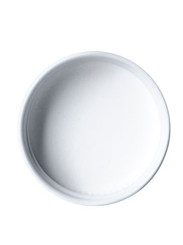 White metal 38-400 lid with standard plastisol liner