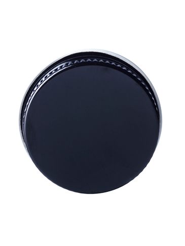 Black metal 38-400 lid with standard plastisol liner