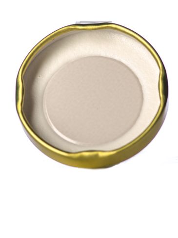 Gold metal 43TW lid with standard plastisol liner