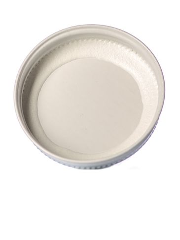 White metal 48-400 lid with standard plastisol liner