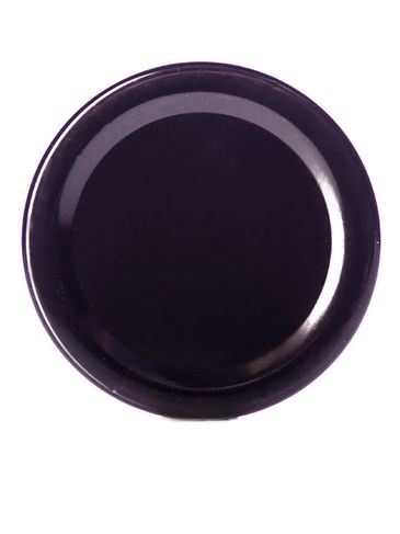 Black metal 58TW lid with pasteurization-grade plastisol liner