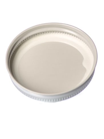 White metal 58-400 lid with standard plastisol liner