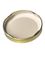 Gold metal 58TW lid with pasteurization-grade plastisol liner