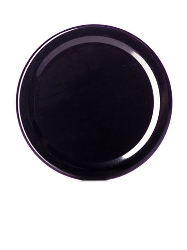 Black metal 63TW lid with pasteurization-grade plastisol liner