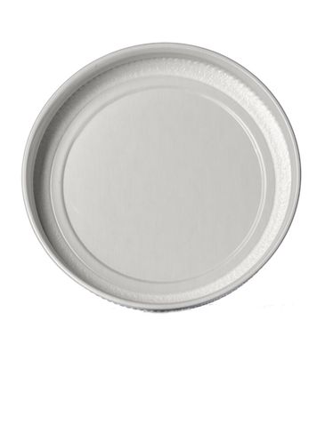 White metal 70-400 lid with standard plastisol liner