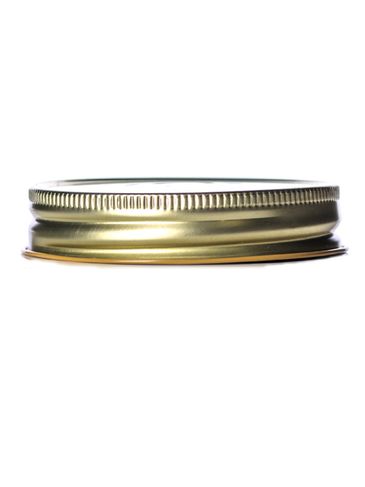 Gold metal 70-450G lid with standard plastisol liner and vacuum seal button