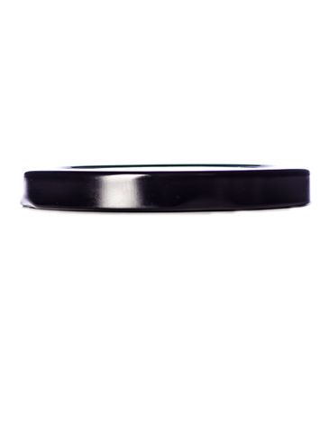 Black metal 70TW lid with pasteurization-grade plastisol liner