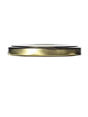 Gold metal 82TW lid with pasteurization-grade plastisol liner