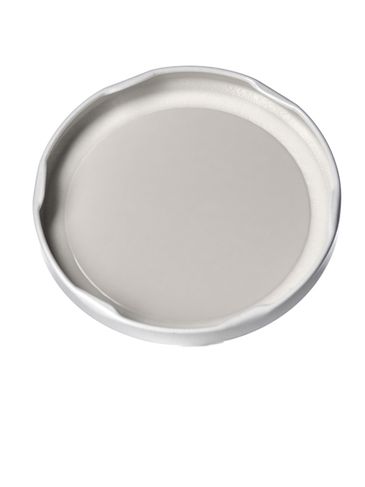 White metal 82TW lid with pasteurization-grade plastisol liner