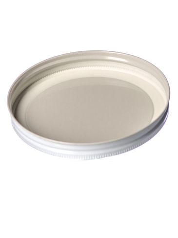 White metal 110-400 lid with standard plastisol liner