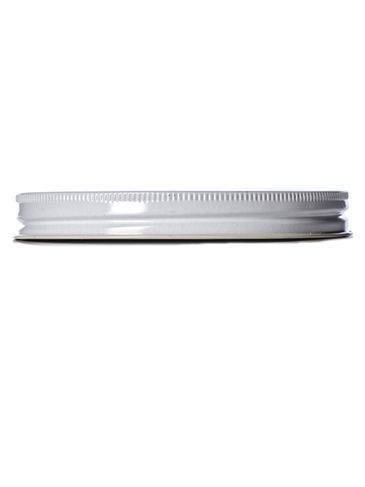 White metal 110-400 lid with standard plastisol liner