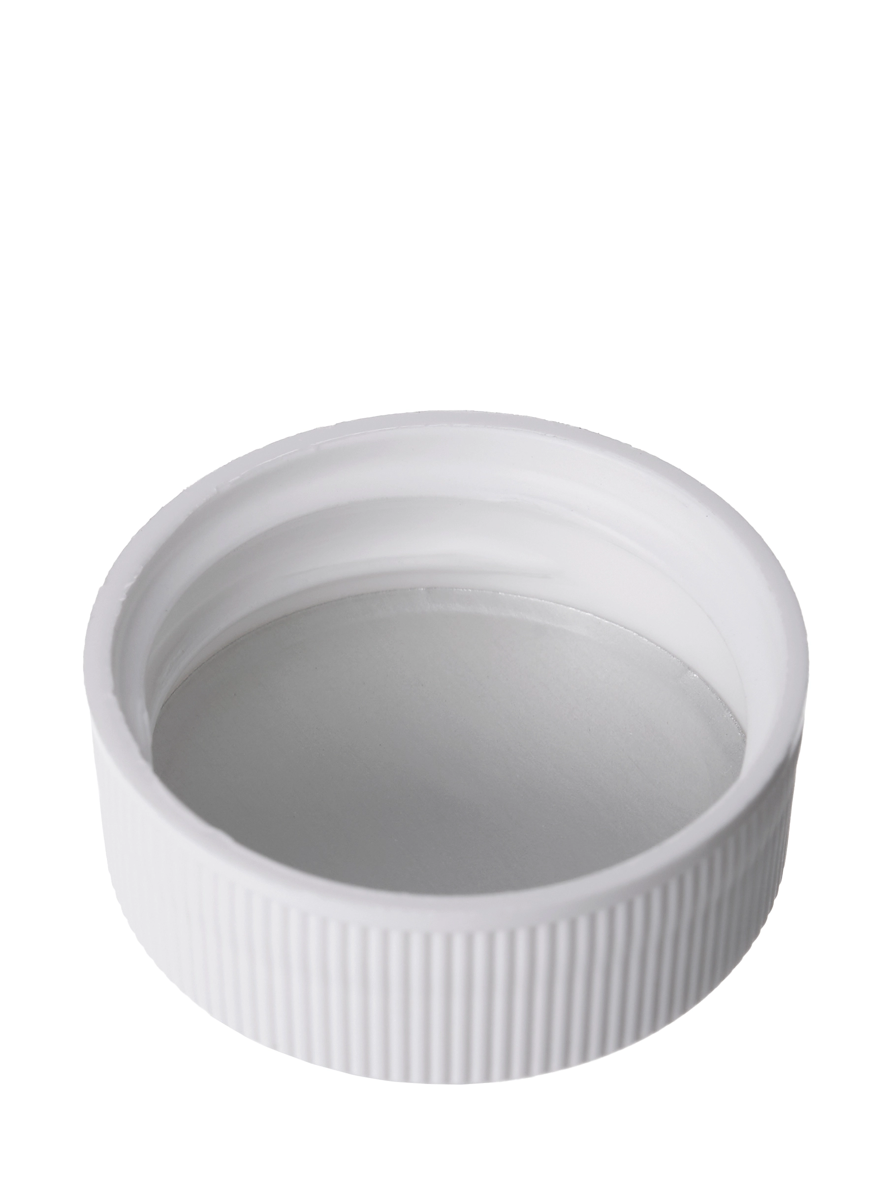 White PP Plastic 28-400 Ribbed Skirt Lid – L051WHH137
