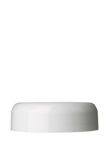 White PP plastic 48-400 dome lid with foam liner