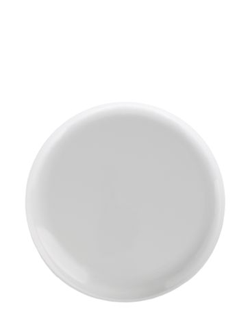 White PP plastic 48-400 dome lid with foam liner