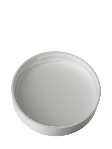 White PP plastic 48-400 dome lid with foam liner