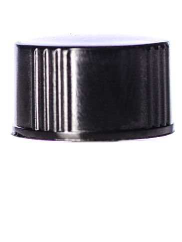 Black phenolic 13-425 lid with PP polycone liner