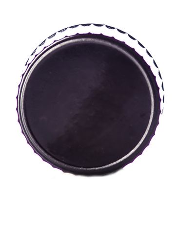 Black PP plastic 18-400 ribbed skirt lid with LDPE polycone liner