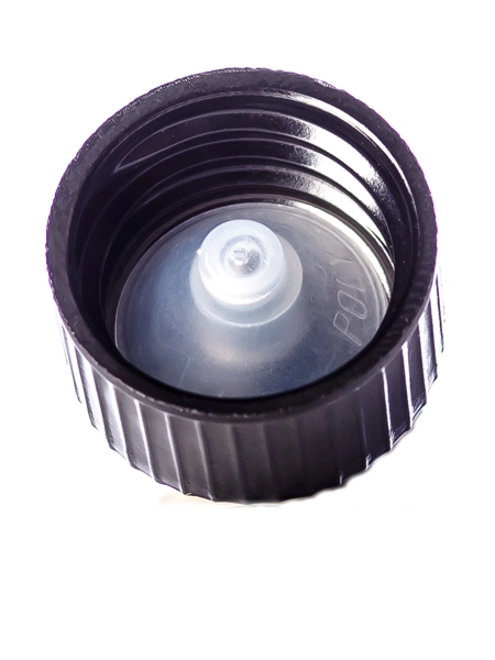 Black PP Plastic 18-400 Ribbed Skirt Lid – L069