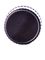 Black PP plastic 18-400 ribbed skirt lid with LDPE polycone liner