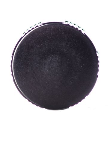 Black phenolic 20-400 lid with LDPE polycone liner