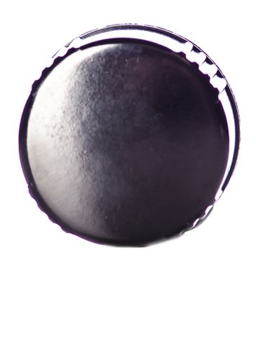 Black phenolic 24-400 lid with LDPE polycone liner