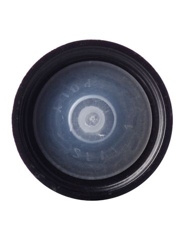 Black PP plastic 28-400 lid with LDPE plastic polycone liner