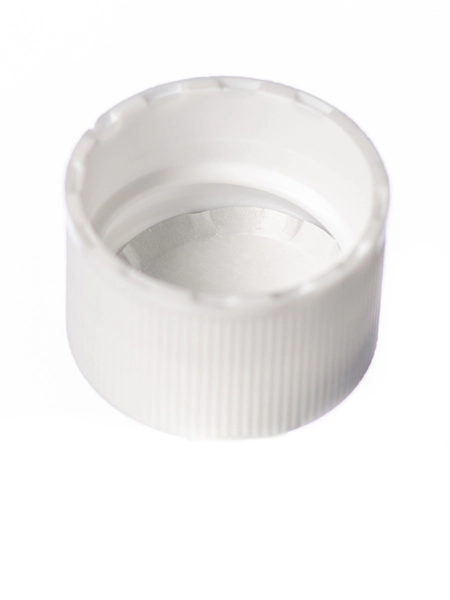 White PP Plastic 20-410 Ribbed Skirt Lid – L101