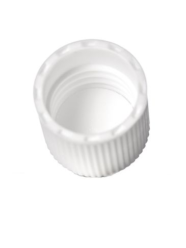 White PP plastic 15-415 ribbed skirt lid with foam liner