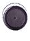 Black PP plastic 15-415 ribbed skirt lid with foam liner