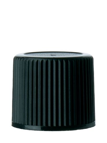Black PP plastic 15-415 ribbed skirt lid with foam liner