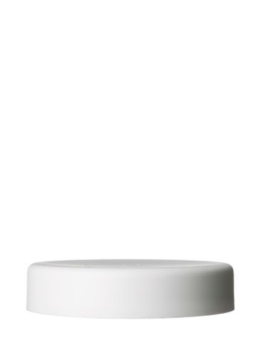 White PP plastic 70-400 child-resistant smooth pictorial lid with unprinted universal heat induction seal (HIS) liner
