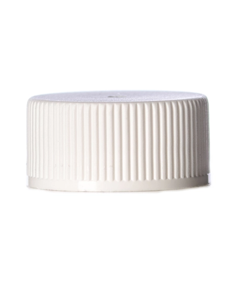 White PP Plastic 20-400 Ribbed Skirt Lid – L111