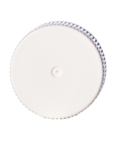 White PP Plastic 20-400 Ribbed Skirt Lid – L111