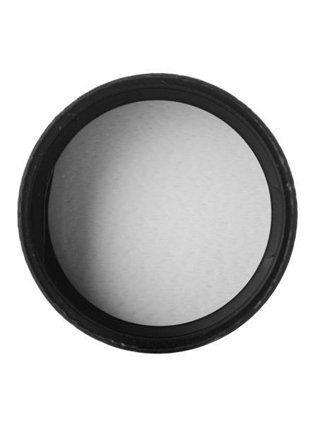 Black PP Plastic 20-400 Ribbed Skirt Lid – L111BKF1