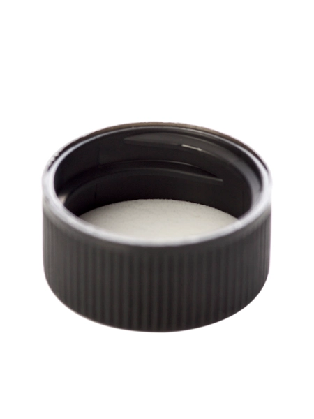 Black PP Plastic 20-400 Ribbed Skirt Lid – L111BKF1