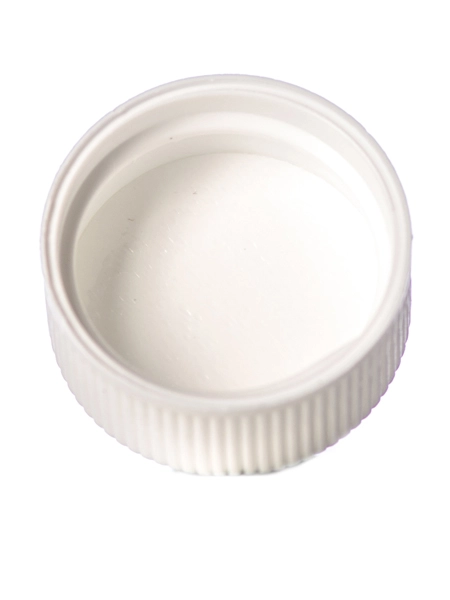 White PP Plastic 20-400 Ribbed Skirt Lid – L111PF