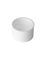White PP plastic 20-410 ribbed skirt lid with foam liner